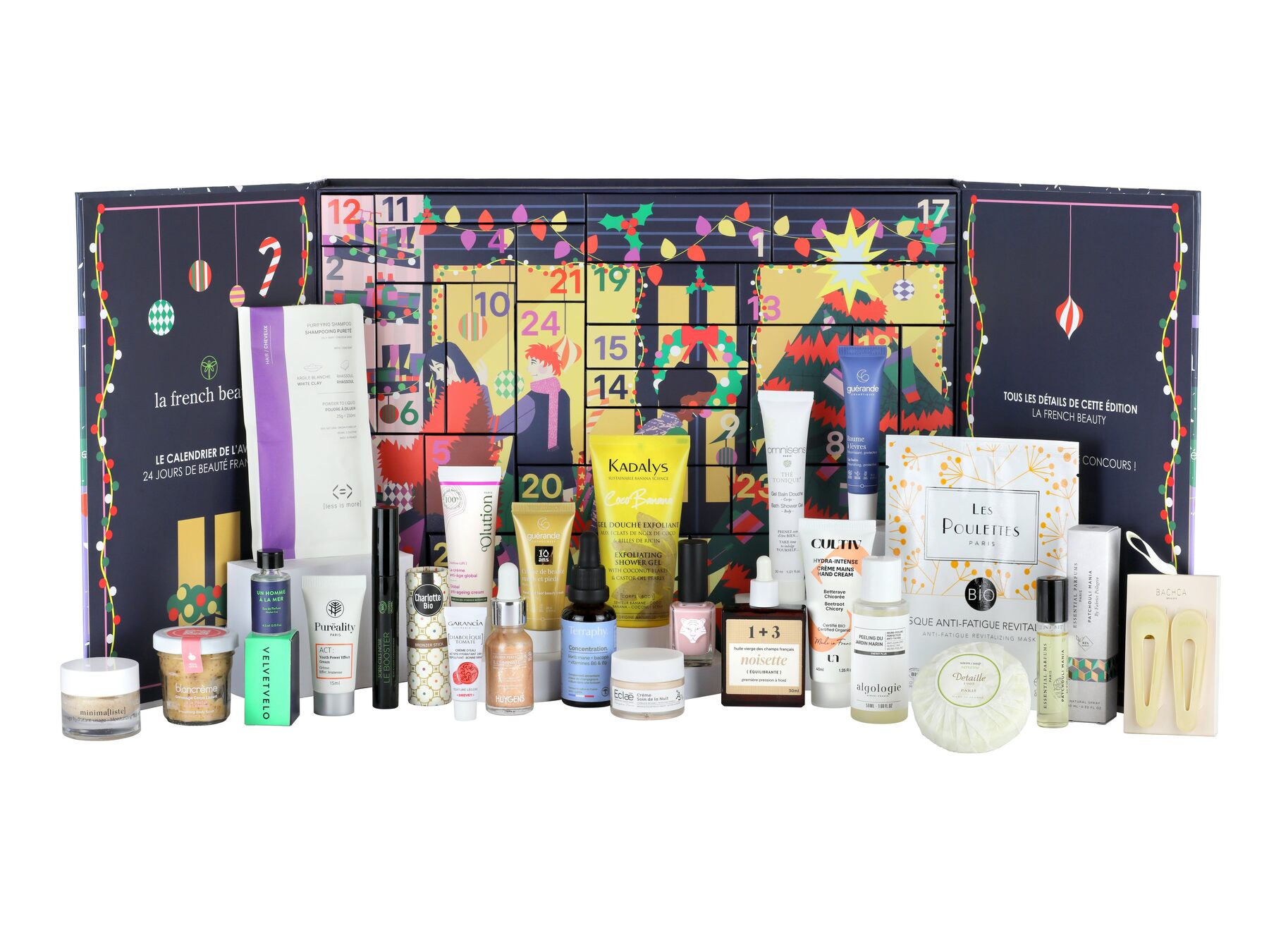 Calendrier La French Beauty 2026 ouvert et ses produits