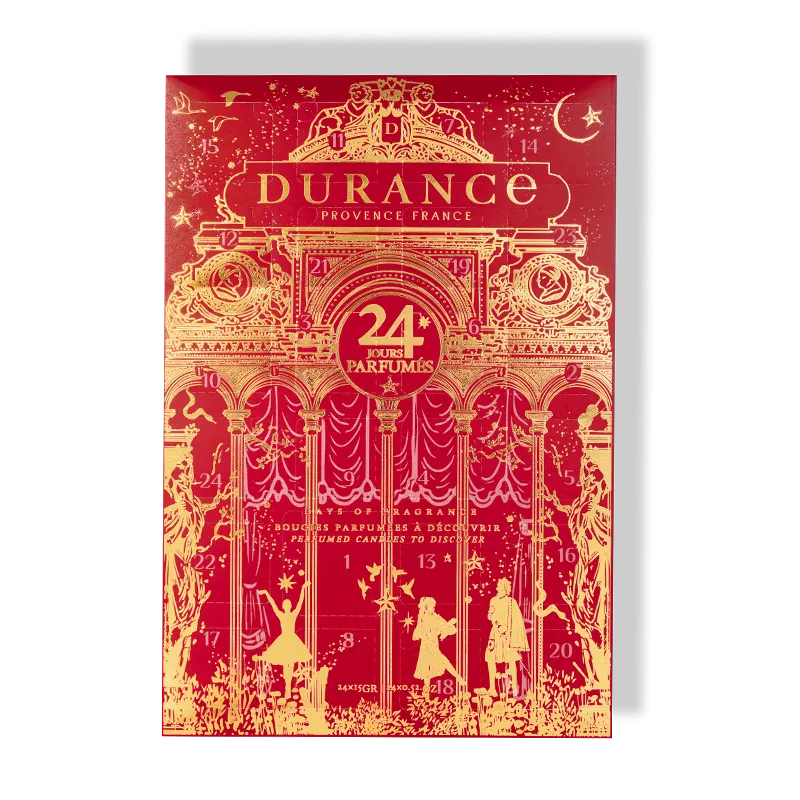 Calendrier Durance 2026 rouge et or