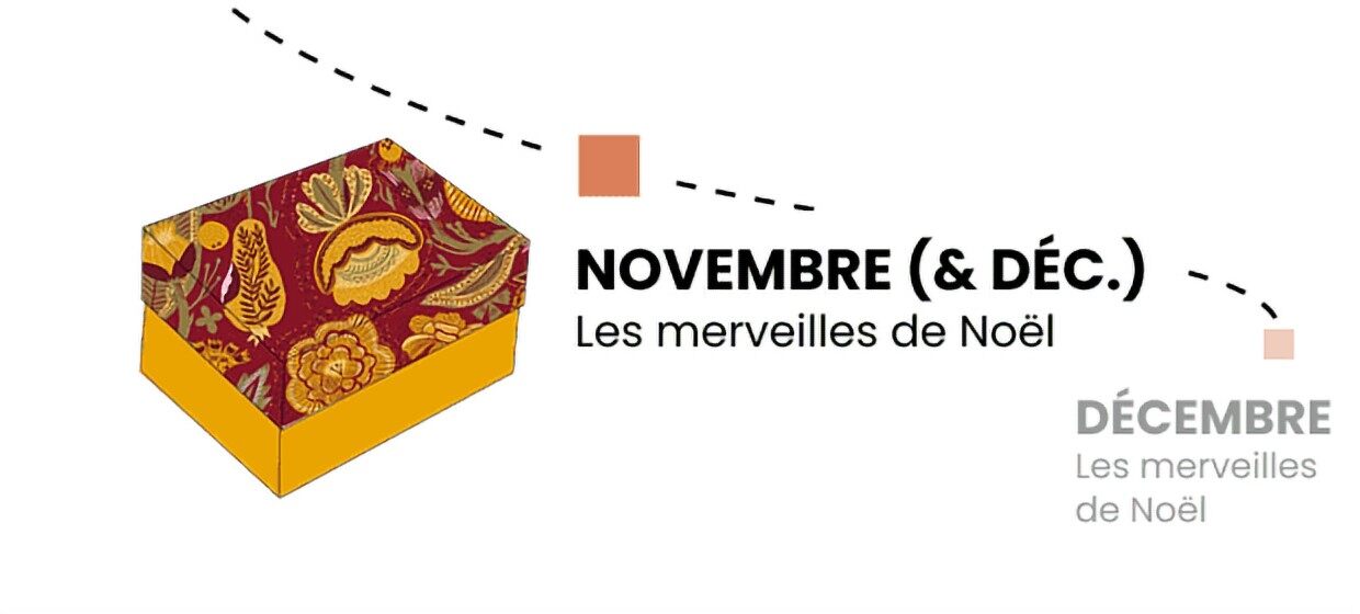 Extrait du programme 2026 de My Little Box annonçant la box de novembre et décembre Les merveilles de Noël