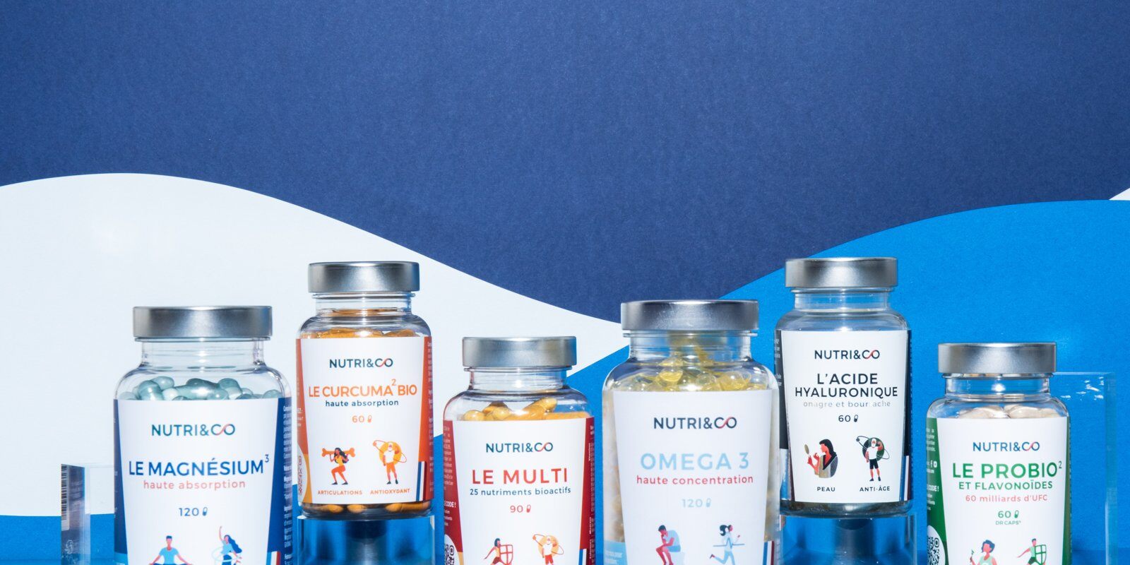 Compléments alimentaires Nutri&Co alignés